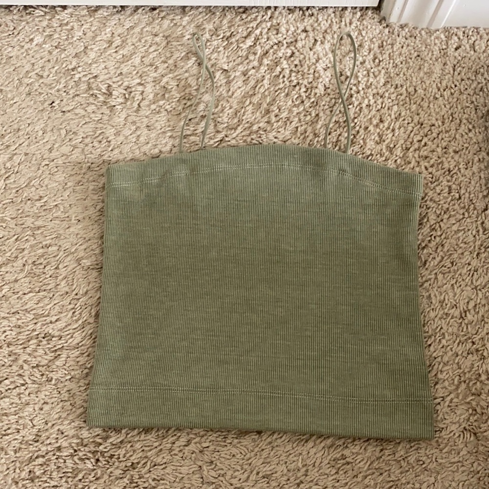 Green Crop Top